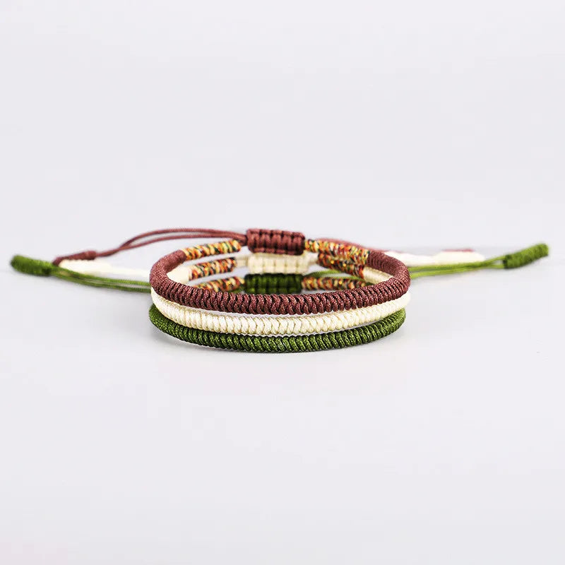 Multicolored Thread Bracelet, Tibetan Buddhism, Love, Lucky Charm, Tibetan Bracelets and Bangles for Women and Men, Handmade Knotted Rope