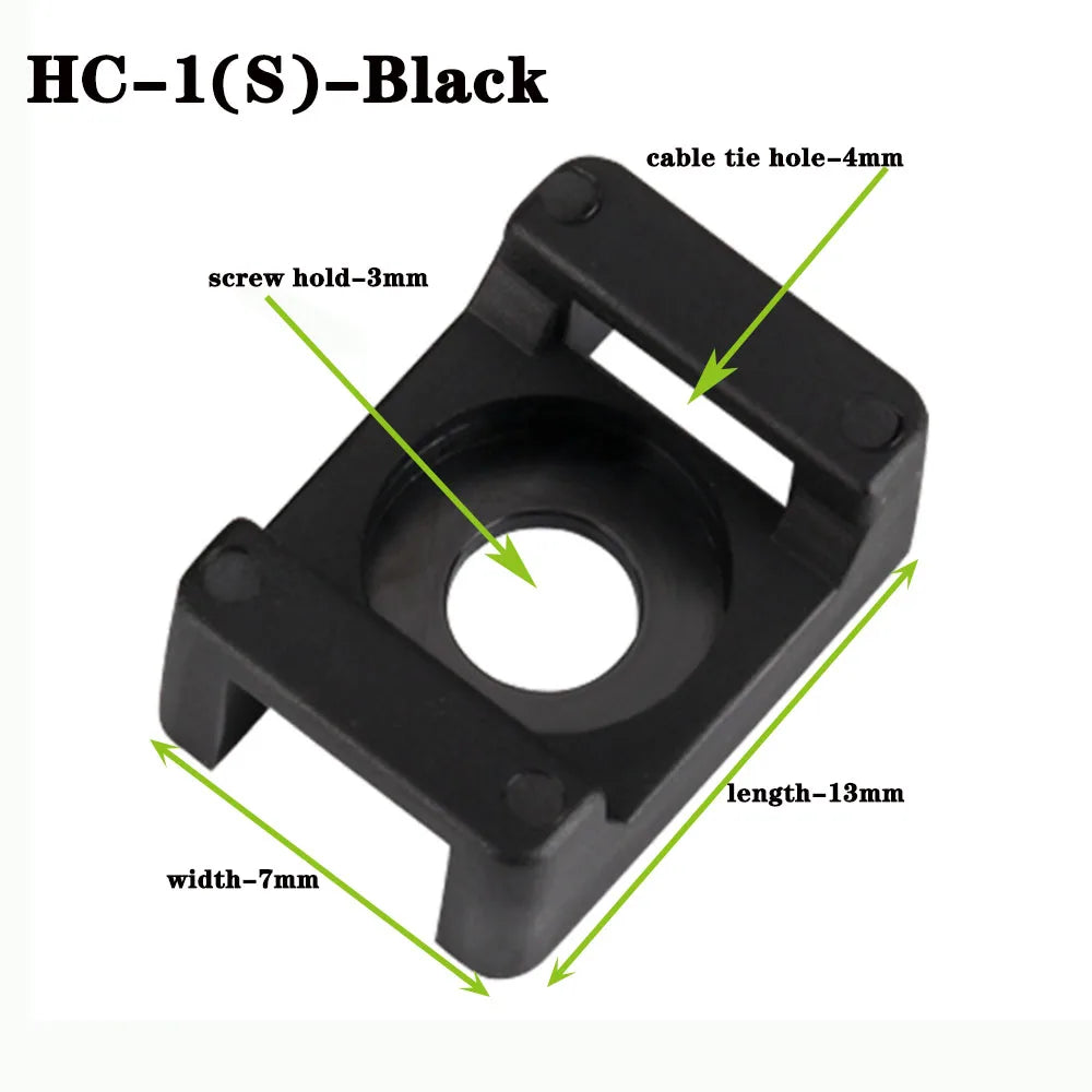 Kabelbinder Halterungen sitz festen sitz 1000 stücke Draht Buddle Sattel Typ Kunststoff Halter Weiß Schwarz Kunststoff sattel kabel montieren halter