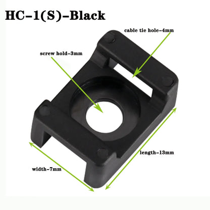 Kabelbinder Halterungen sitz festen sitz 1000 stücke Draht Buddle Sattel Typ Kunststoff Halter Weiß Schwarz Kunststoff sattel kabel montieren halter