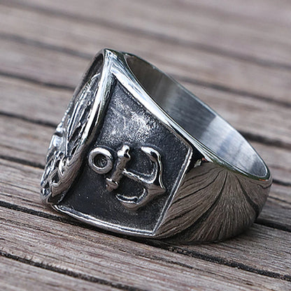 Nordic Segelboot Piraten Ring Für Männer 316L Edelstahl Biker Viking Ring Männer Frauen Kompass Anker Ringe Mode Schmuck Geschenk