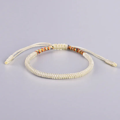 Multicolored Thread Bracelet, Tibetan Buddhism, Love, Lucky Charm, Tibetan Bracelets and Bangles for Women and Men, Handmade Knotted Rope