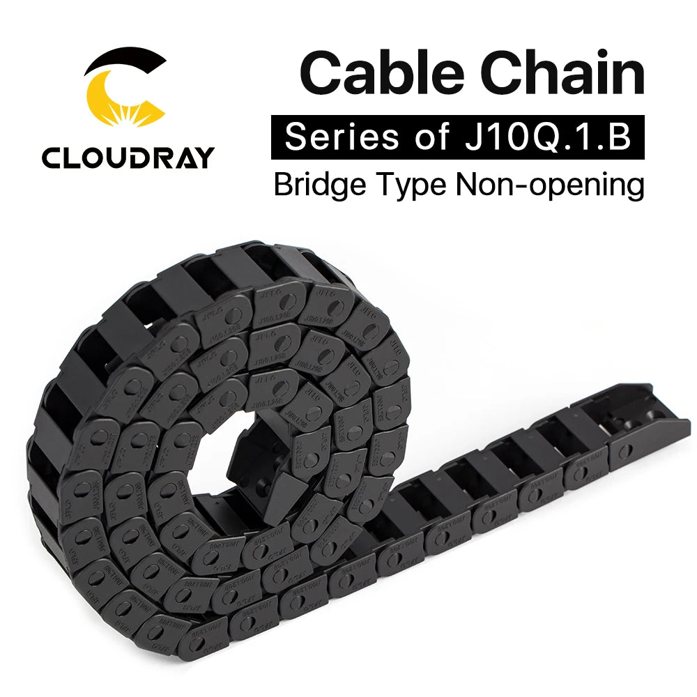 Cloudray-Kabelkette, 10 x 10, 10 x 15, 10 x 20 mm, 1 m, nicht aufklappbare Kunststoff-Schleppleine, Getriebe-Schleppkettenmaschine