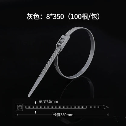 100 Pcs von Self-locking Kunststoff Nylon Krawatte Farbe 8*350 Kabelbinder Befestigungs Ring Kabelbinder Nylon kabel Krawatte kinder paradies