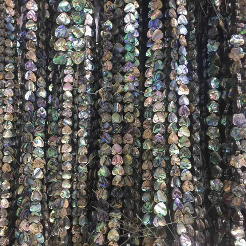 10 teile/paket 10/12/15mm Natürliche Herz Form Abalone Perle Shell Perlen Für Modeschmuck, Die Entdeckungen DIY Halskette Armband