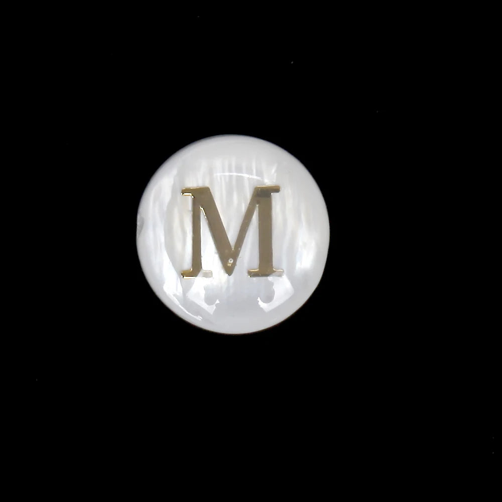 8 mm natürliche 26 Buchstaben weiße Muschel-Alphabet-Abstandsperlen für Schmuckherstellung, DIY handgefertigte Anhänger-Halskette