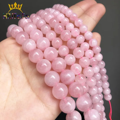 AAA Echte Naturstein Perlen Madagaskar Rosa Quarz Runde Perlen Für Schmuck Machen DIY Charms Halskette Armband 15'' 6/8/10m