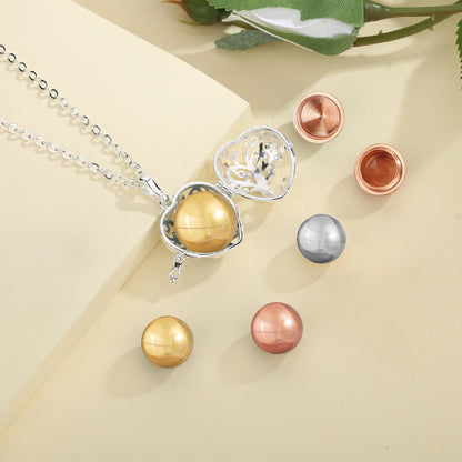 EUDORA 18mm Urne Feuerbestattung Baum des Lebens Käfig Medaillon Asche Halter Andenken Kapsel Halskette Anhänger DIY Gedenken Schmuck für geschenk