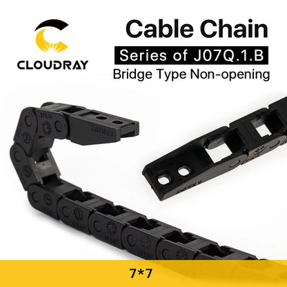 Cloudray Kabel Ketten 7*7mm Brücke Typ Nicht-Öffnung 1 Meter Kunststoff-schleppleine Übertragung Drag Kette für maschine