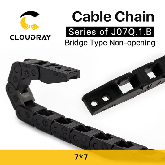 Cloudray Kabel Ketten 7*7mm Brücke Typ Nicht-Öffnung 1 Meter Kunststoff-schleppleine Übertragung Drag Kette für maschine