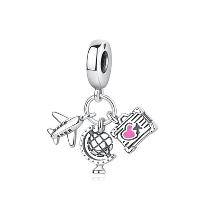 Original 100% 925 Sterling Silber Charm Bead Reise Taxi Motorrad Riesenrad Charms Fit Pandora Armbänder Frauen Diy Schmuck