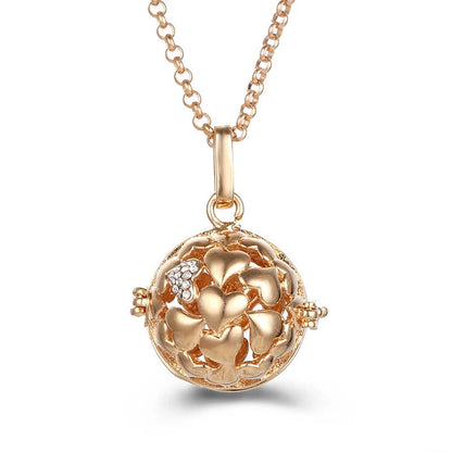 2020 beliebte Multi-Stile hohle Vintage-Halskette Schmuck Musik Ball Schwangerschaft Glocke Halskette Aroma ätherisches Öl Medaillon Anhänger