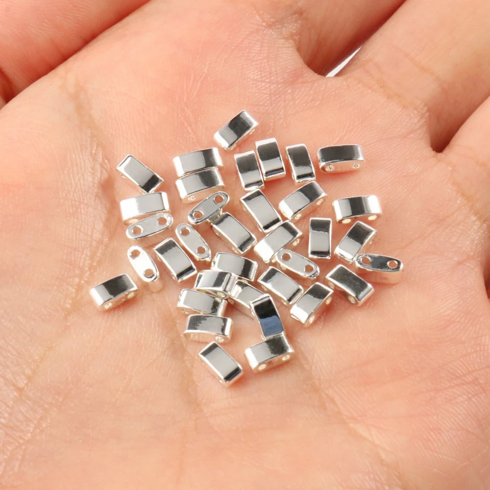 Natürliche Stein Zwei Loch Hämatit Stein Mineral Lose Spacer Perlen Für Schmuck Handgemachte Diy Armband Halskette Ohrringe Tila