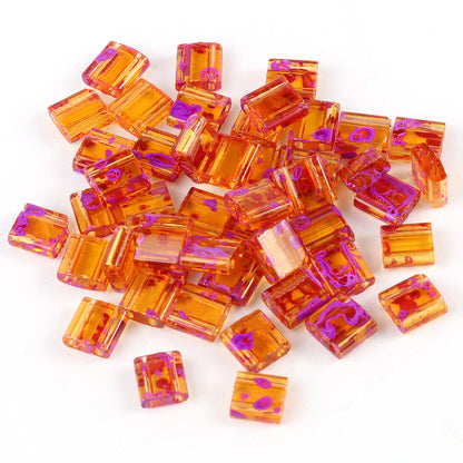 Zwei Löcher Perlen Taidian Seedbeads für Schmuck Machen DIY Armbänder Zubehör Sommer Strand Schmuck 5x5x2mm 50 teile/los