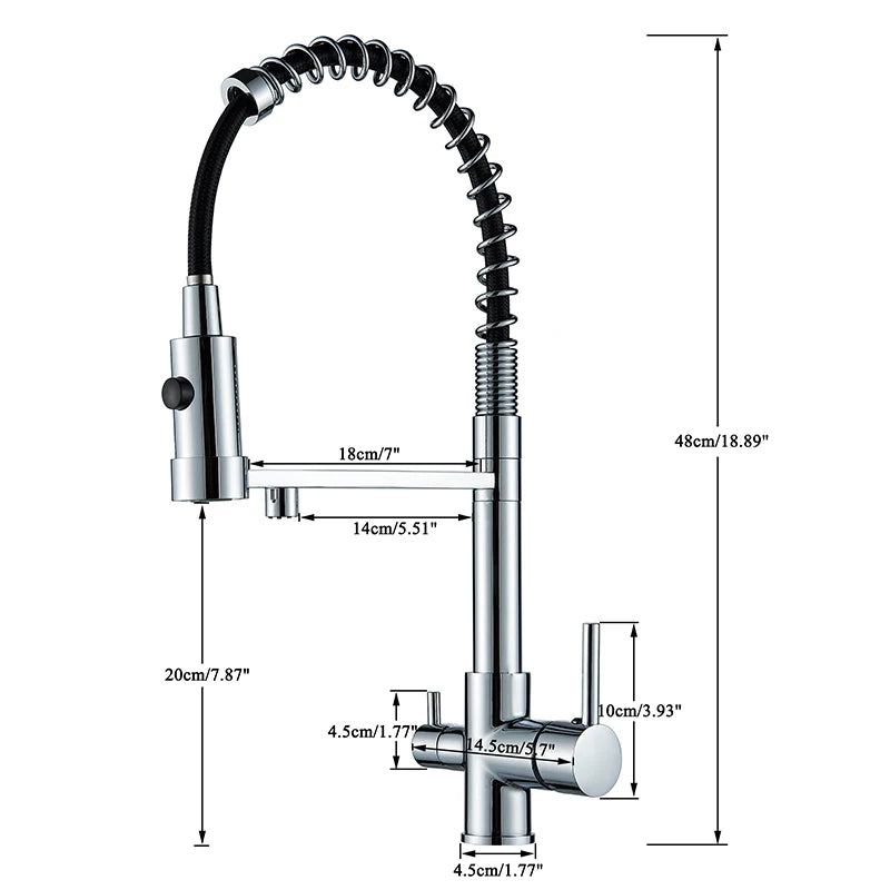 Schwarz Gefilterte Küche Wasser Filter Küche Armaturen Dual Auslauf Filter Wasserhahn Mixer Wasser Reinigung Wasser Kran Für Küche