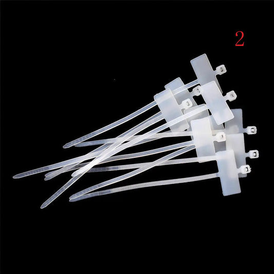 100 Stück Kabelbinder zum Schreiben von Draht, Stromkabel, Etiketten, Markierungsetiketten, Nylon, selbstsichernde Krawatte, Netzwerkkabel, Markierungskabel, Drahtband, Reißverschluss