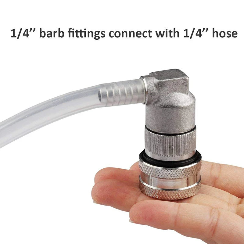 Edelstahl-Kugelverriegelung zum Trennen von selbstgebrauten Bierfass, Schnellkupplung, Corny Keg Dispenser, Gas/Flüssigkeit, 1/4 Zoll Stange und 1/4 Zoll MFL