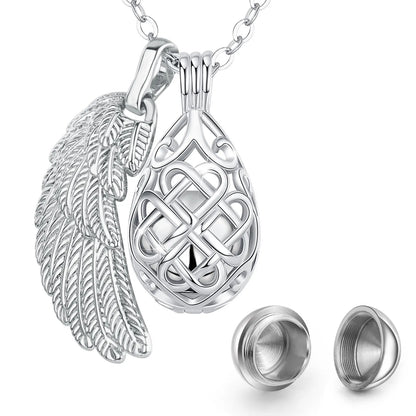 EUDORA Urne Feuerbestattung Anhänger 14mm Celtic Festival Käfig Stift Medaillon Asche Halter Andenken Kapsel Halskette Hohl Ball DIY Schmu