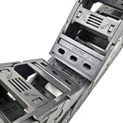 YCHEN 1 Meter 25er-Serie Schleppkette Kabelträger Kabelbrücke Typ 25X25 25X38 25X50 25X57 25X77 Übertragungsteile
