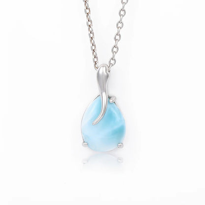 Überzogene Gold 925 Sterling Silber Schmuck Geschenke Klassische Anhänger Halskette Natürliche Edel Larimar Retro Frau Oval Charme