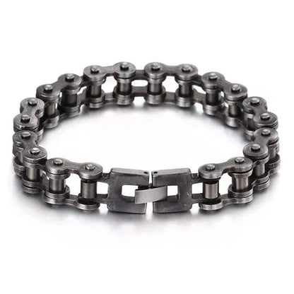 Retro Schwere Bürste Edelstahl Motorrad Kette Armband 11/13 MM Breite Herren Frauen Bike Biker Armbänder Hip-Hop Schmuck 19-23 cm