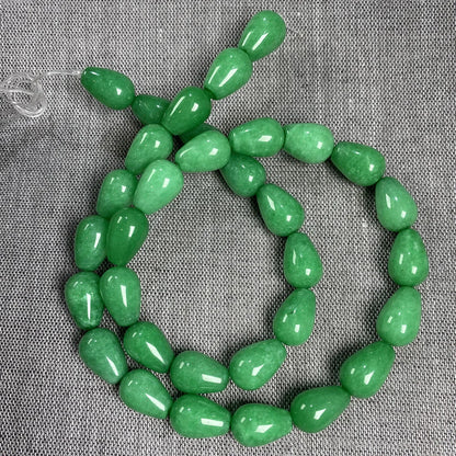 33 teile/los Natürliche Achate Perlen Runde Wasser Tropfen Form Lose Perlen für Die DIY Halskette Armbänder Länge 40cm Größe 8x12mm
