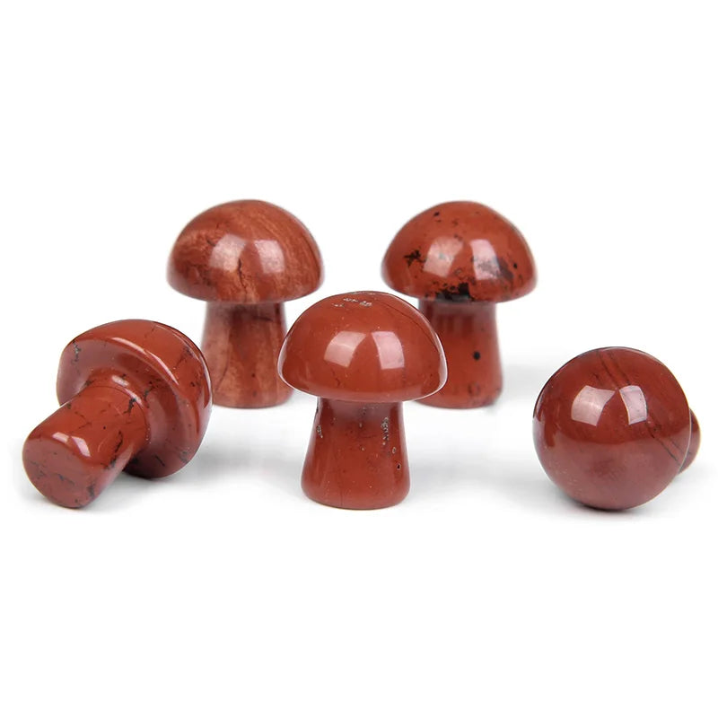 5 stücke Naturstein Pilz Figur Kristall Amethyst geschnitzt Handwerk Dekoration Wohnkultur Ornament Weihnachts geschenk 15x20mm