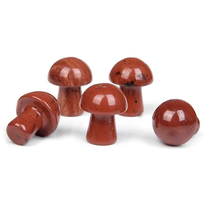 5 stücke Naturstein Pilz Figur Kristall Amethyst geschnitzt Handwerk Dekoration Wohnkultur Ornament Weihnachts geschenk 15x20mm