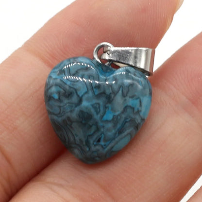Heißer Verkauf Mode Natürliche Herz-förmigen Halb-wertvolle Rose Quarz Stein Anhänger Charme für Schmuck Machen DIY Halskette 16x16mm 1PC