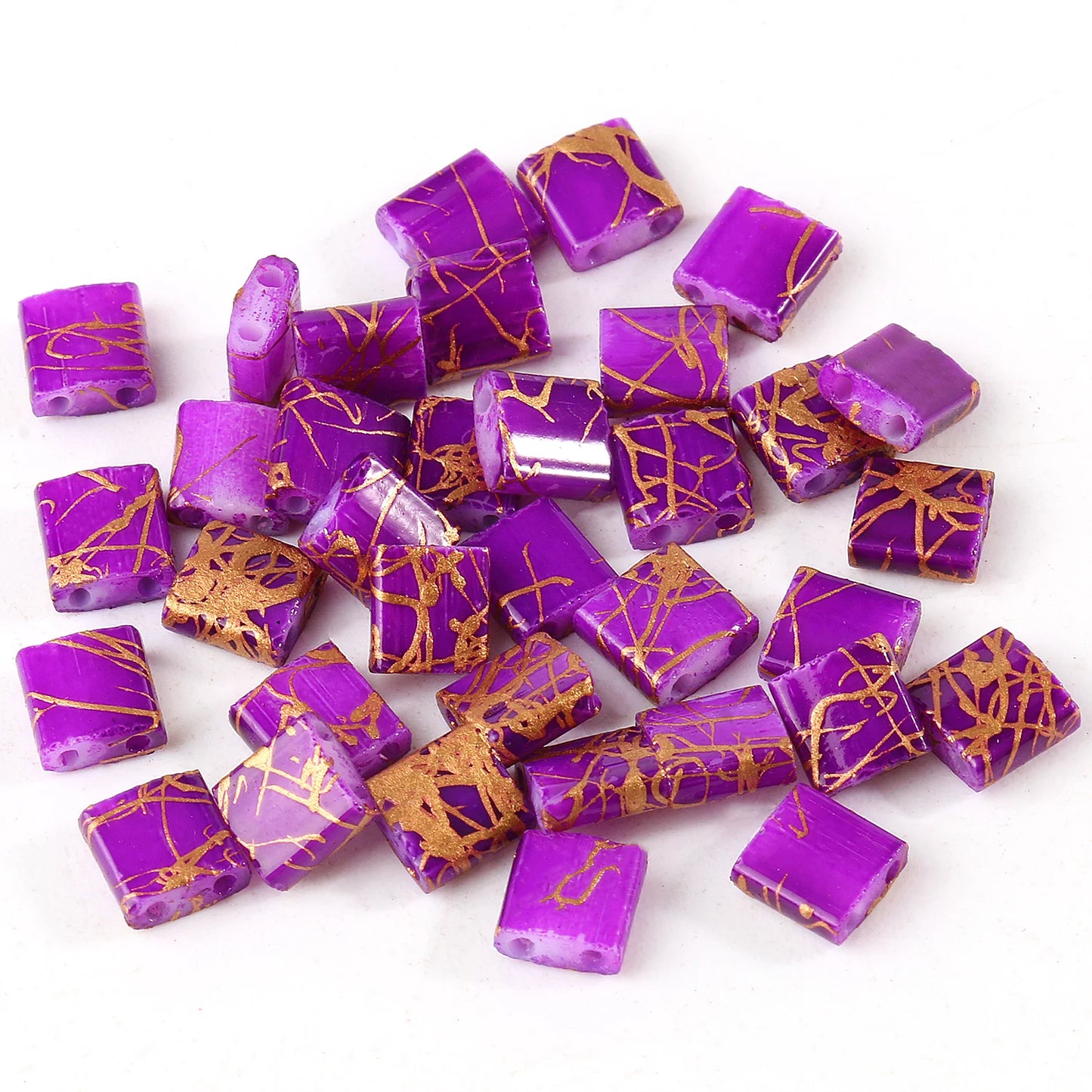 Zwei Löcher Perlen Taidian Seedbeads für Schmuck Machen DIY Armbänder Zubehör Sommer Strand Schmuck 5x5x2mm 50 teile/los