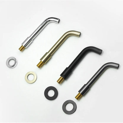 Messing Gold Chrom Schwarz Grau Auslauf Bad Mischer Waschbecken Wasserhahn Becken Eitelkeit Wasser Armaturen 150/200/250 MM Wasserhahn Ersatz Ausläufe