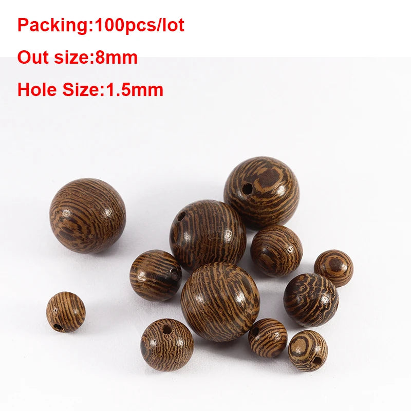 Louleur Hohe Qualität Vintage Natürliche Große Loch Holz Perlen Für Halskette Armband Charms für Diy Schmuck Machen Haar Zubehör