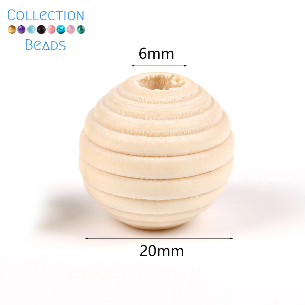 4-50mm 1-1000 Stück natürliche Holzperlen runde Abstandshalter Holzperle bleifreie Kugeln Charms DIY für Schmuckherstellung handgefertigte Accessoires