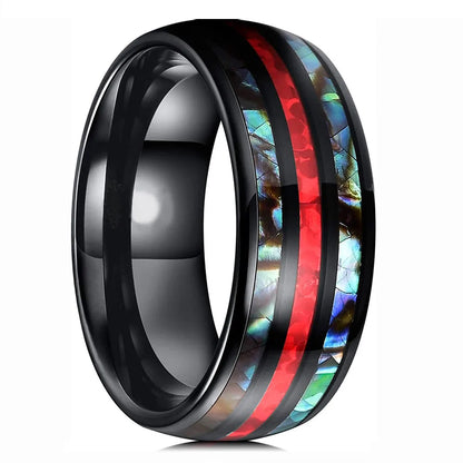 Mode Wikinger Baum des Lebens Edelstahl Abalone Muschel ringe für Männer Odin Norse Wikinger Runen ringe Retro Amulett Schmuck Geschenk