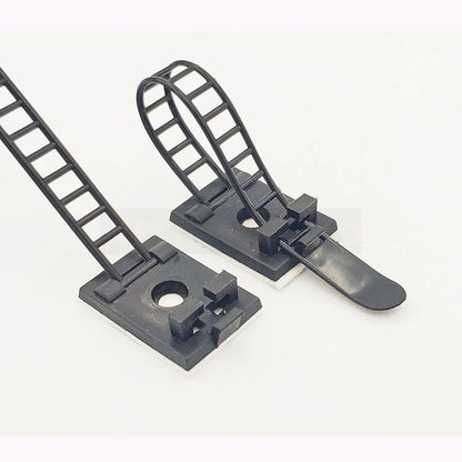 Kabelbinder halterungen 100 stücke schwarz weiß Farbe Kabel klemmen 18*25 Draht klemme Kabelbinder halterung verstellbarer Kabelbinder halter Kleber