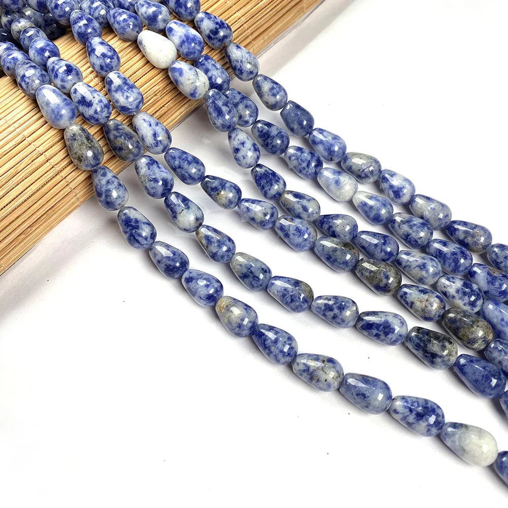 33 teile/los Natürliche Achate Perlen Runde Wasser Tropfen Form Lose Perlen für Die DIY Halskette Armbänder Länge 40cm Größe 8x12mm