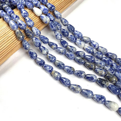 33 teile/los Natürliche Achate Perlen Runde Wasser Tropfen Form Lose Perlen für Die DIY Halskette Armbänder Länge 40cm Größe 8x12mm