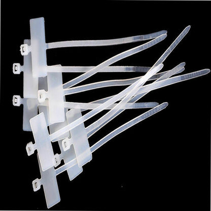 100 Stück Kabelbinder zum Schreiben von Draht, Stromkabel, Etiketten, Markierungsetiketten, Nylon, selbstsichernde Krawatte, Netzwerkkabel, Markierungskabel, Drahtband, Reißverschluss