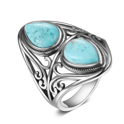 Charms 6x9MM Natürliche Charoite Perlen Ringe frauen S925 Silber Schmuck Vintage Ring Jahrestag Party Geschenke für Frauen