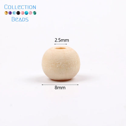 4-50mm 1-1000 Stück natürliche Holzperlen runde Abstandshalter Holzperle bleifreie Kugeln Charms DIY für Schmuckherstellung handgefertigte Accessoires