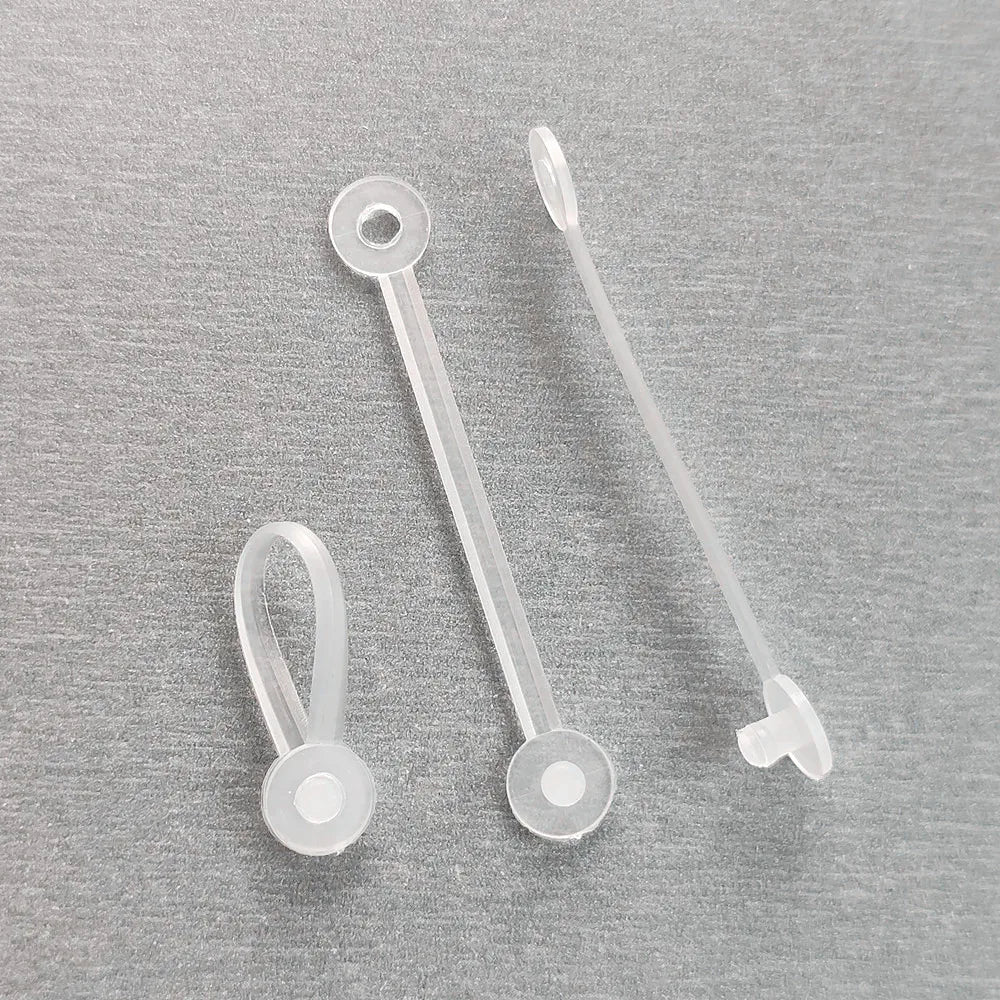 1000 stücke Kunststoff hängen Draht Ring Schnalle Lanyard Druckknopf Etikett Karte Tag Halter auf Mesh geneigten Käfig in Einzelhandel geschäften