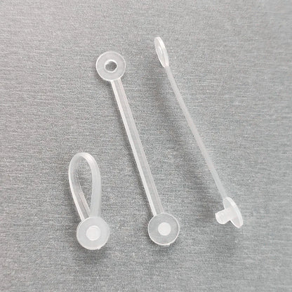 1000 stücke Kunststoff hängen Draht Ring Schnalle Lanyard Druckknopf Etikett Karte Tag Halter auf Mesh geneigten Käfig in Einzelhandel geschäften