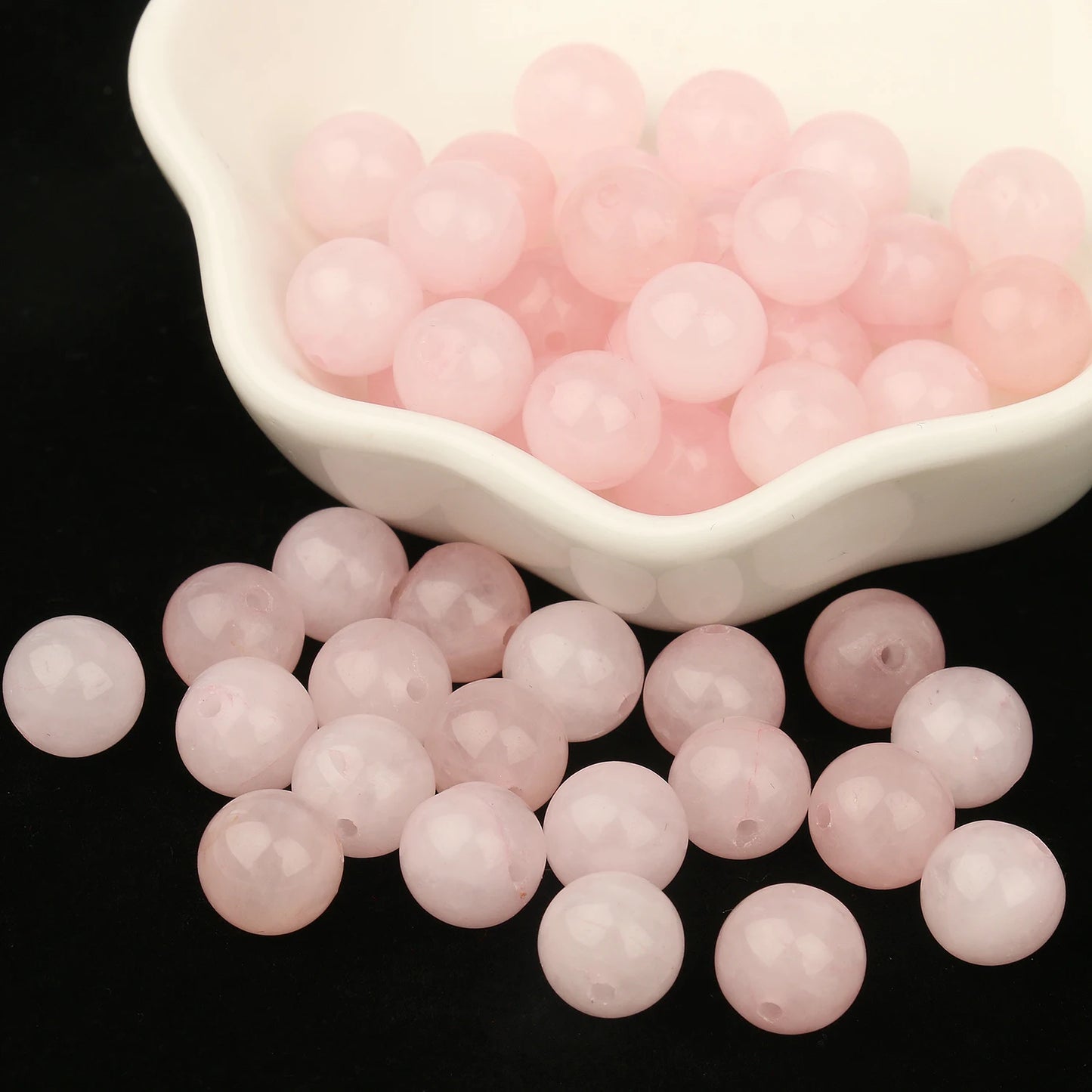 Naturstein Rose Rosa Quarz Kristall Runde Lose Perlen 15''Strang 4 6 8 10 12 MM Pick Größe für Schmuck Machen Diy Armband