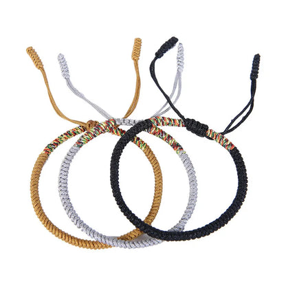 Multicolored Thread Bracelet, Tibetan Buddhism, Love, Lucky Charm, Tibetan Bracelets and Bangles for Women and Men, Handmade Knotted Rope