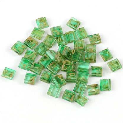 Zwei Löcher Perlen Taidian Seedbeads für Schmuck Machen DIY Armbänder Zubehör Sommer Strand Schmuck 5x5x2mm 50 teile/los