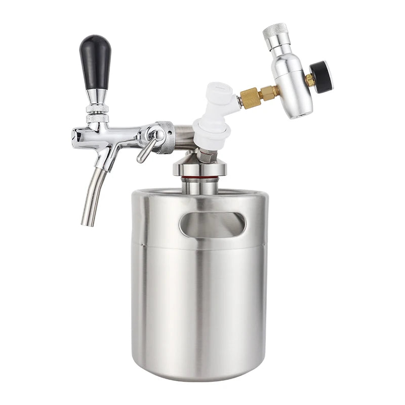 Edelstahl Bier Keg Tippen Dispenser Mini Brummstimme Speer, Einstellbare Tap Wasserhahn & Premium Co2 Ladegerät Kit homebrew Zubehör