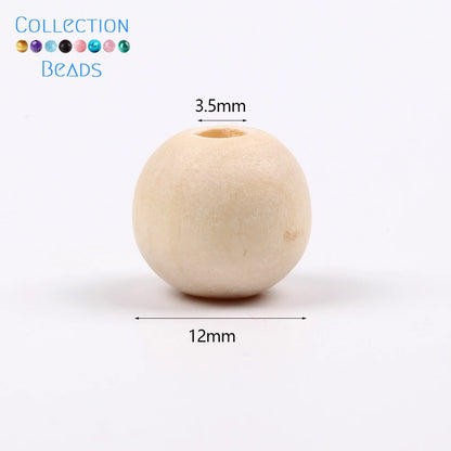 4-50mm 1-1000 Stück natürliche Holzperlen runde Abstandshalter Holzperle bleifreie Kugeln Charms DIY für Schmuckherstellung handgefertigte Accessoires