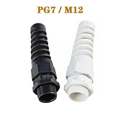 50 stücke Gummi gewinde verschraubung Nylon kabelverschraubung PG7 wasserdichte Draht Kabel leitung stecker IP68 Anti-biegen kunststoff kabel hülse