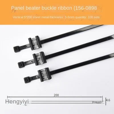 Auto große LKW-Träger Blechs chnalle abnehmbare Nylon Kabelbinder Kabelbinder mit Blech befestigungs sitz Dicke 3mm