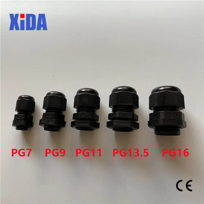 40 Stück je 8 PG7 PG9 PG11 PG13,5 PG16 Gewinde Nylon Kabelverschraubung Kit Drahtverbinder Wasserdichter Kunststoff Kabelverschraubung Reduzierstück