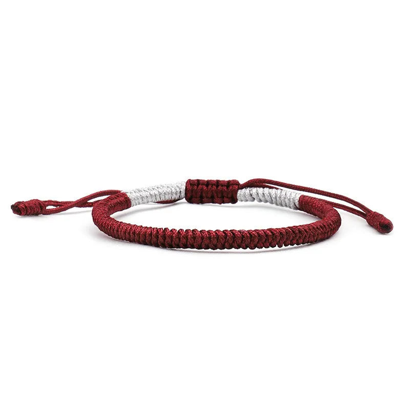 Multicolored Thread Bracelet, Tibetan Buddhism, Love, Lucky Charm, Tibetan Bracelets and Bangles for Women and Men, Handmade Knotted Rope